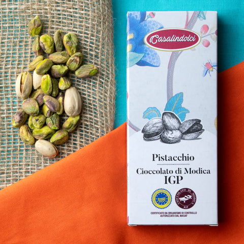 Cioccolato di ModicaI.G.P. Pistachio - 100g