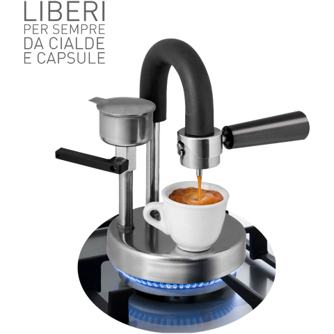 The Kamira - stovetop espresso maker with real crema - handmade in Sicily